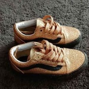 New Black and gold glitter Vans